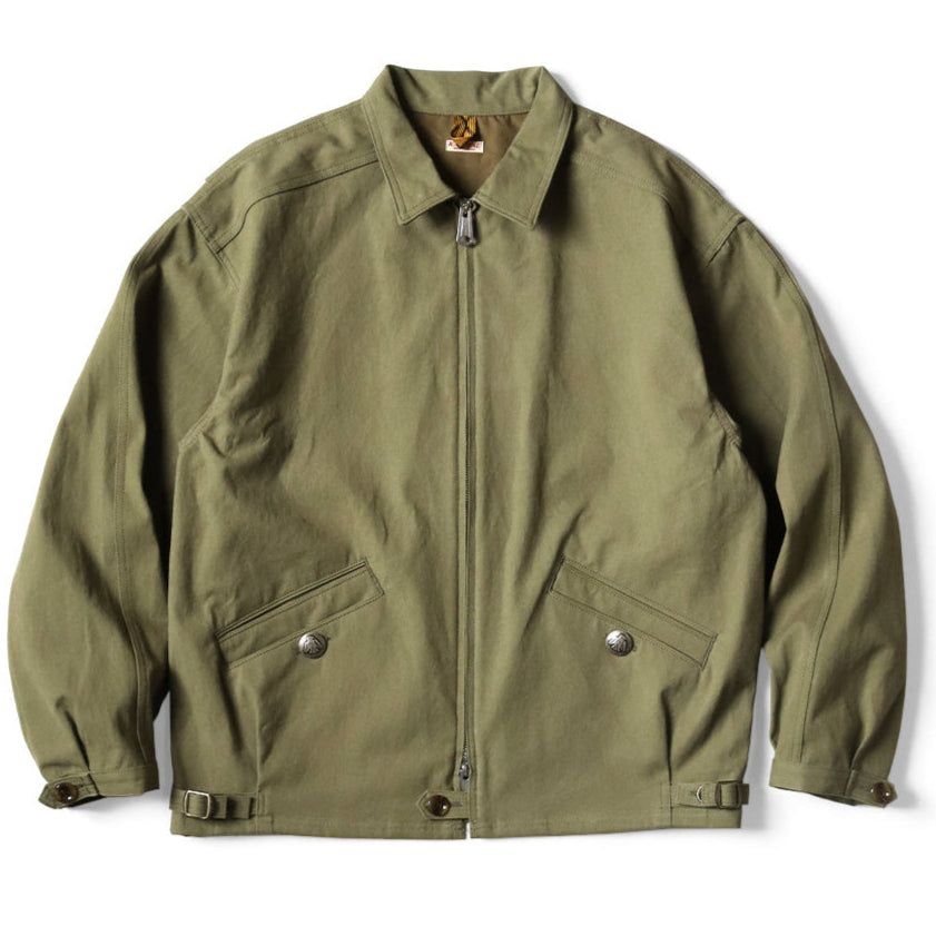 Kapital Water-Repellent Light Canvas Zip Up Kayak Paw-Paw Blouson