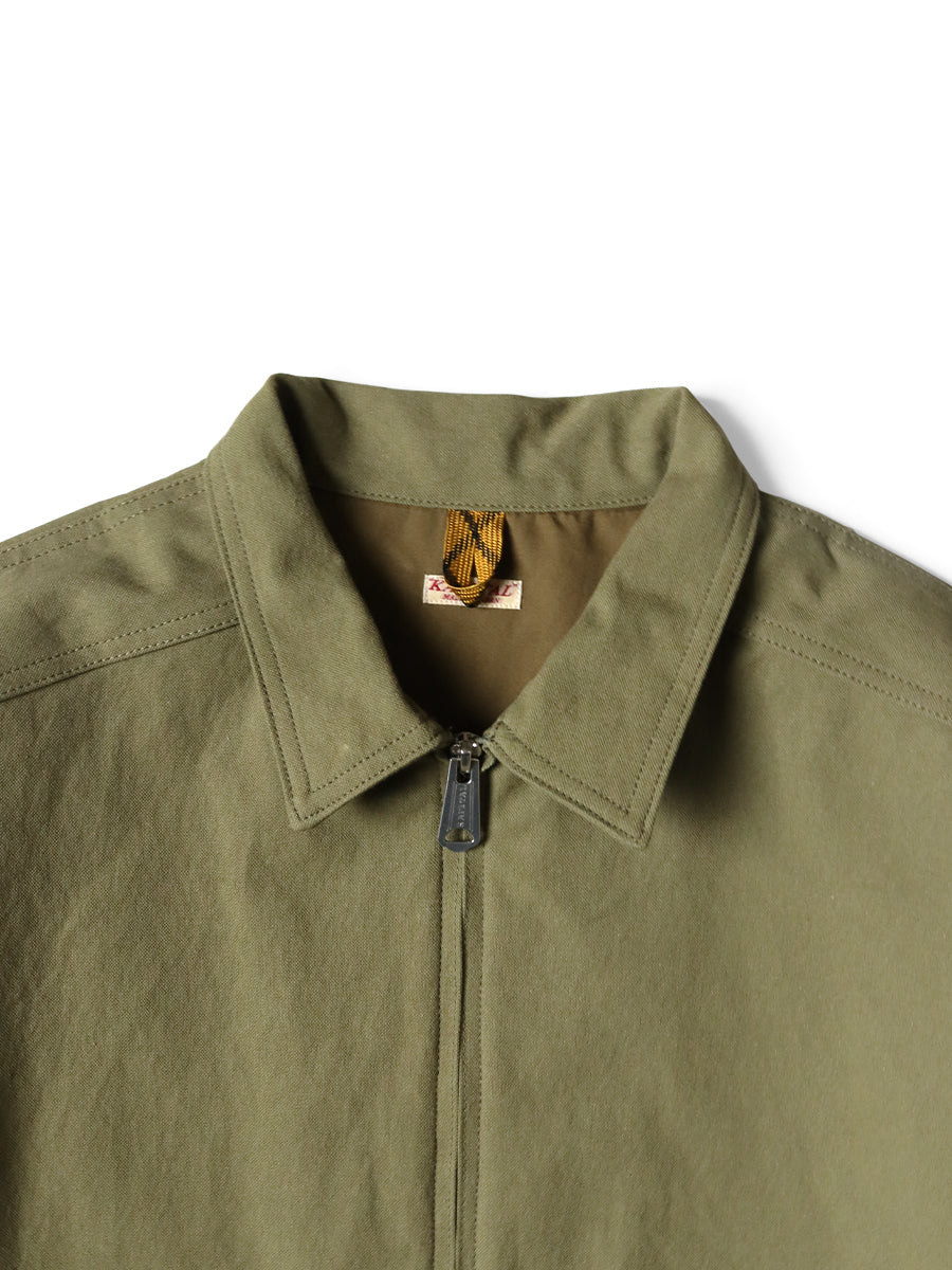 Kapital Water-Repellent Light Canvas Zip Up Kayak Paw-Paw Blouson