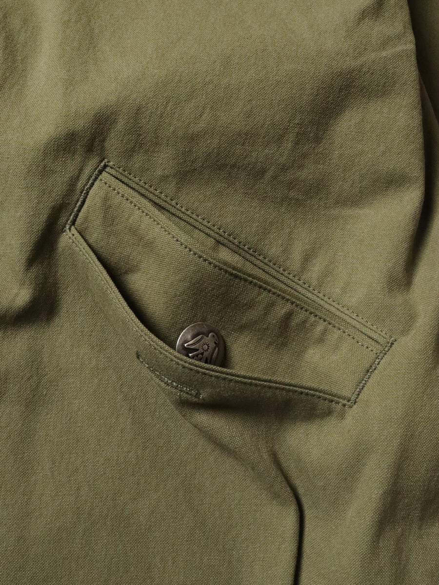 Kapital Water-Repellent Light Canvas Zip Up Kayak Paw-Paw Blouson
