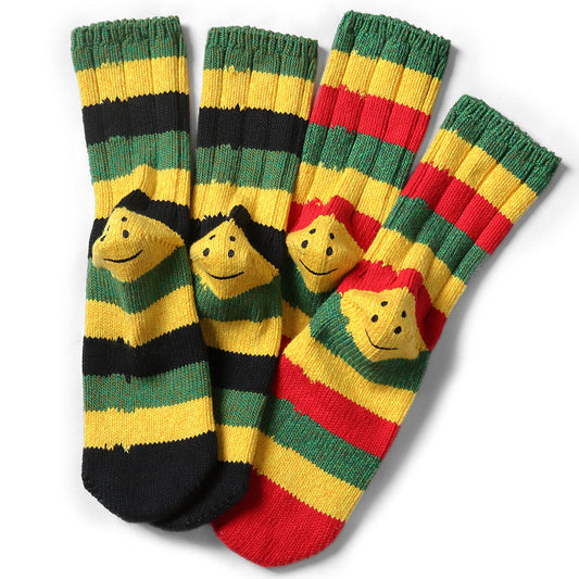 Kapital Rasta Rainbowy Smile Happy Heel Socks