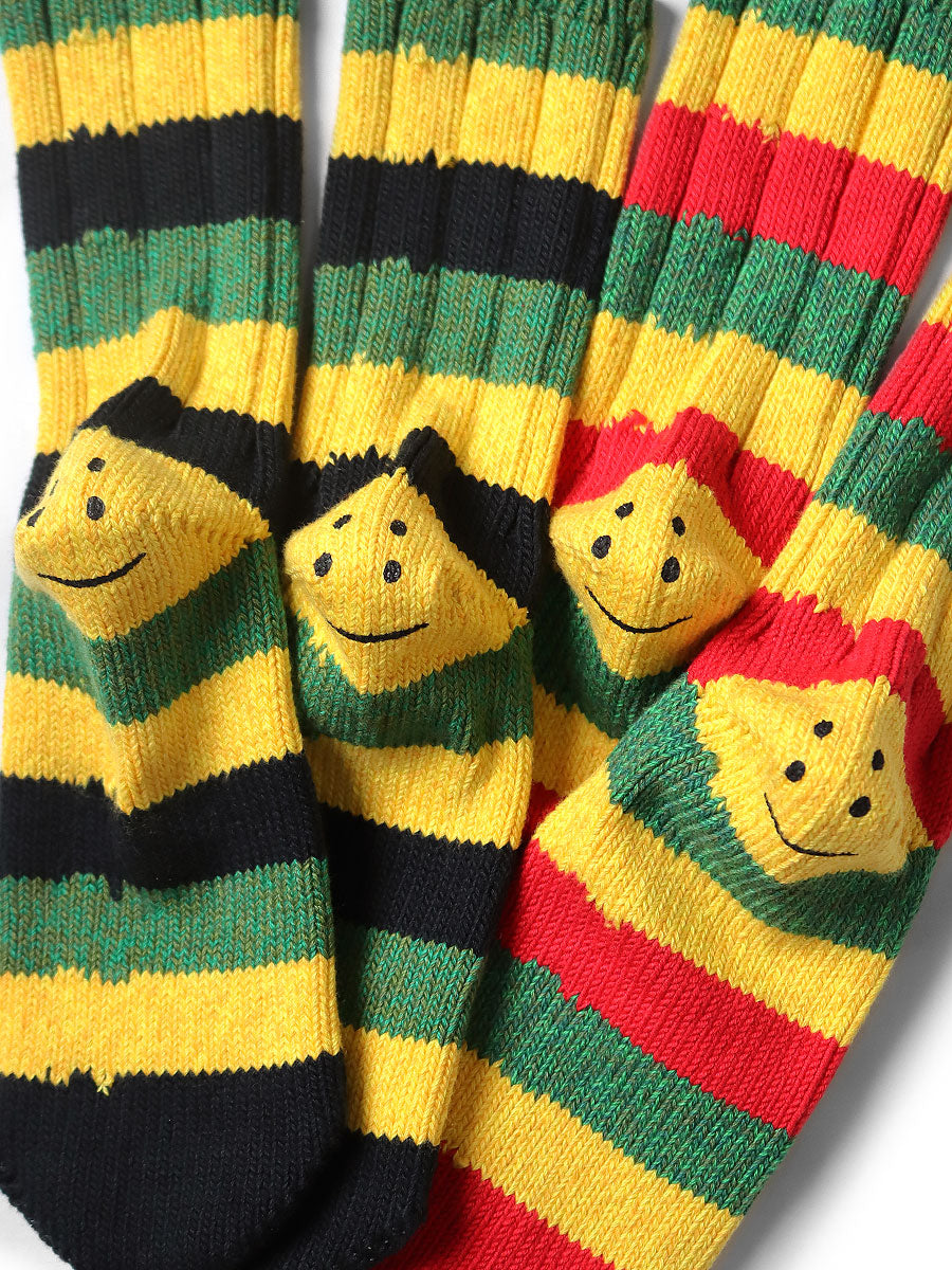 Kapital Rasta Rainbowy Smile Happy Heel Socks