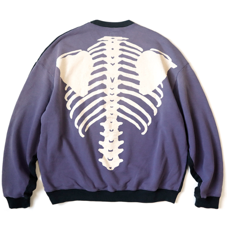 Kapital Fleece 2 Tone Big Sweatshirt (Bone Print)