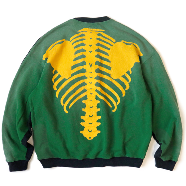 Kapital Fleece 2 Tone Big Sweatshirt (Bone Print)