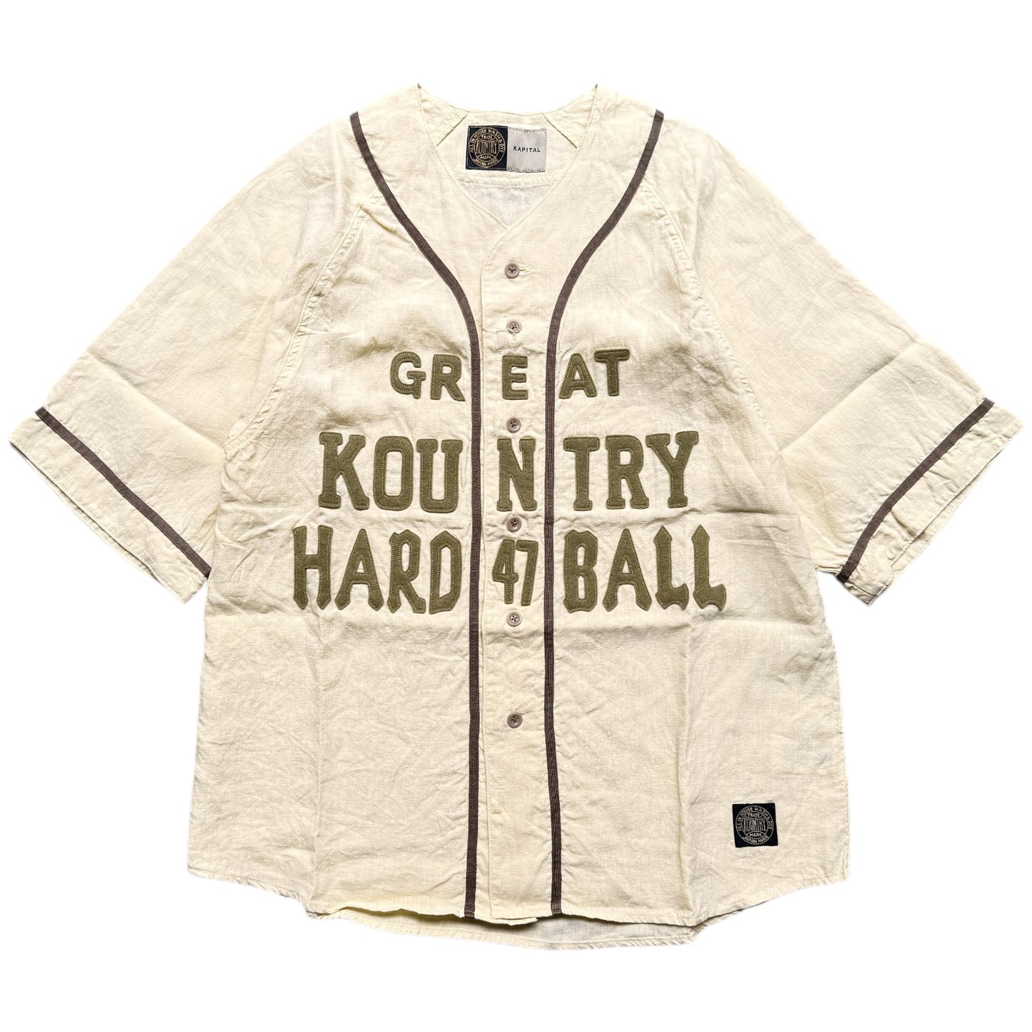Kapital French Linen Great Kountry Baseball Shirt