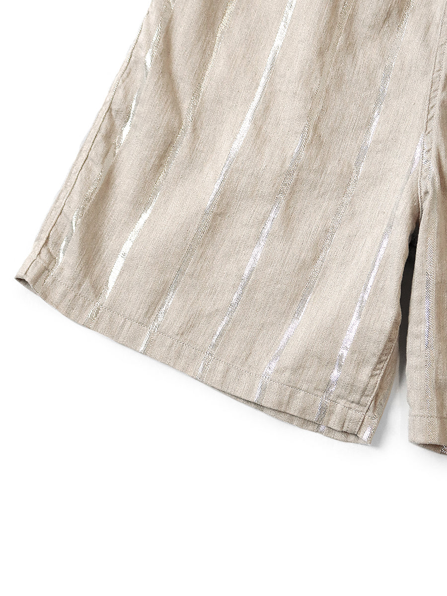 Kapital Linen Glitter Phillies Stripe Easy Shorts