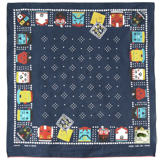 Kapital Fastcolor Selvedge Bandana (Kachina & Peckish Rainbowy)