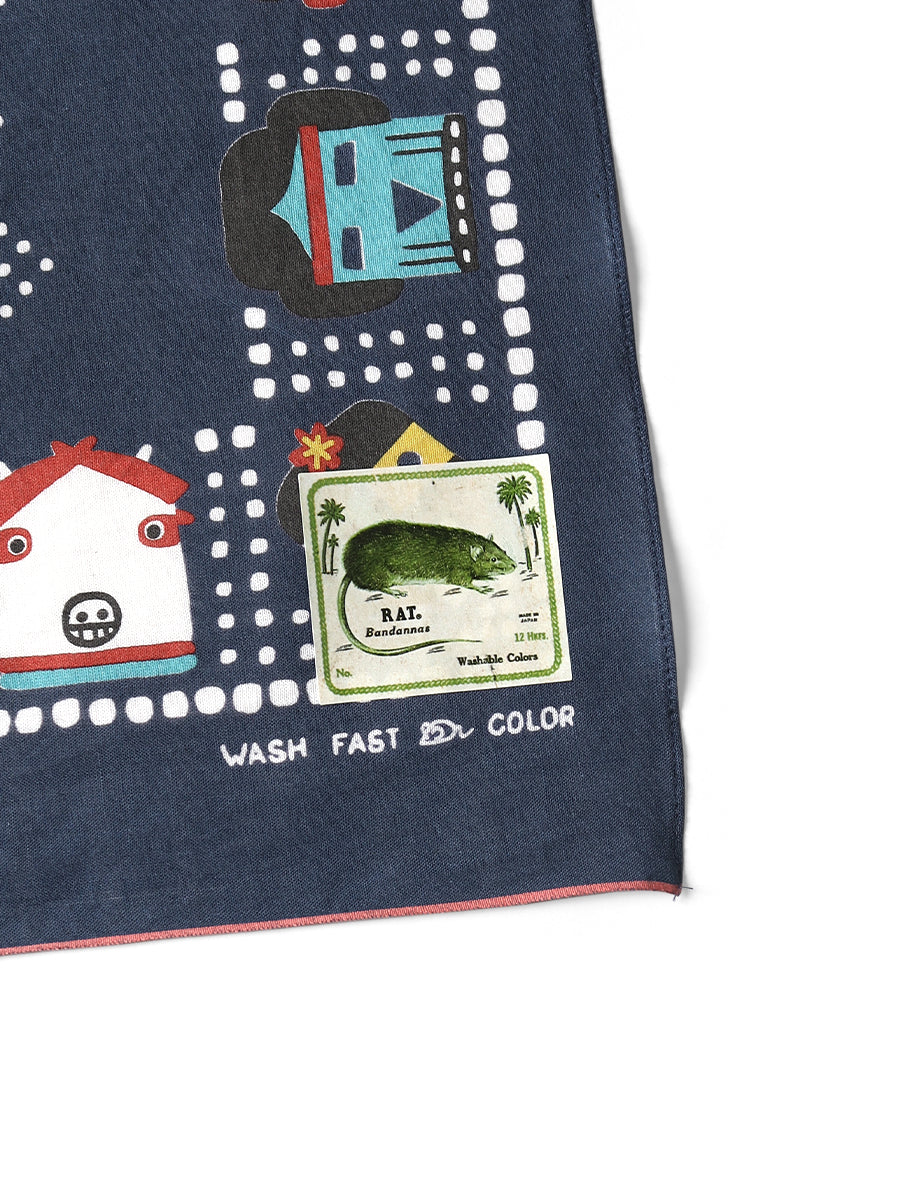 Kapital Fastcolor Selvedge Bandana (Kachina & Peckish Rainbowy)