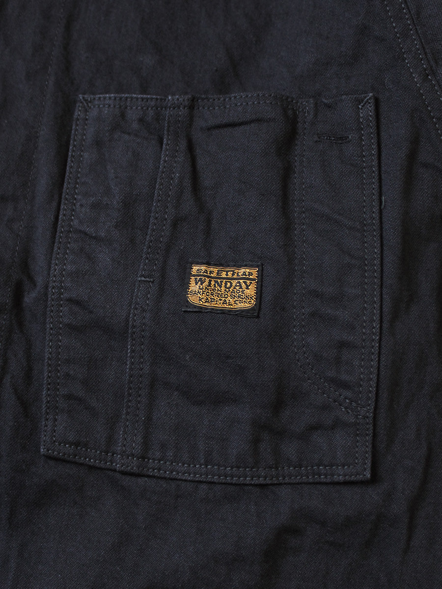 Kapital 10oz Black x Black Denim Cactus Coverall