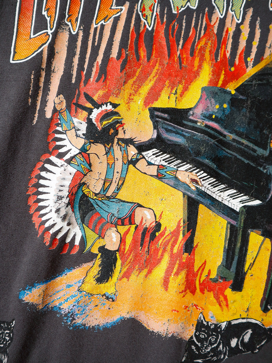 Kapital Jersey Crew T-Shirt (Burning Piano Print)