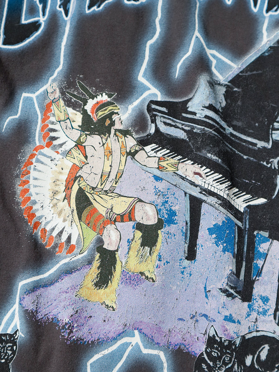 Kapital Tenjiku Crew T-Shirt (Lightning Piano Print)