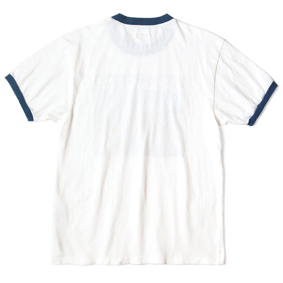 Kapital Tenjiku Ringer T-Shirt (Life Kapriccio Road Sign Painter Print)