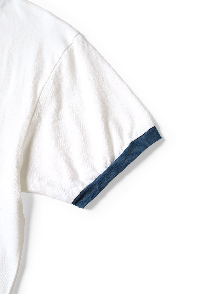 Kapital Tenjiku Ringer T-Shirt (Life Kapriccio Road Sign Painter Print)