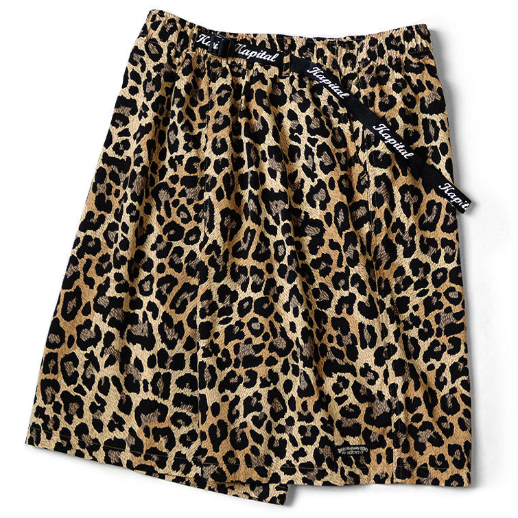 Kapital Combed Burberry Leopard Print Easy Shorts