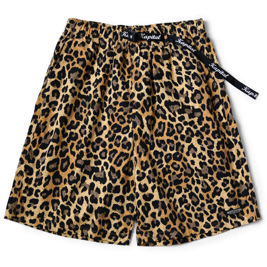 Kapital Combed Burberry Leopard Print Easy Shorts