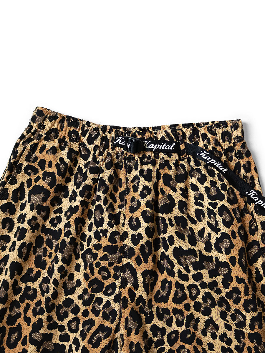 Kapital Combed Burberry Leopard Print Easy Shorts