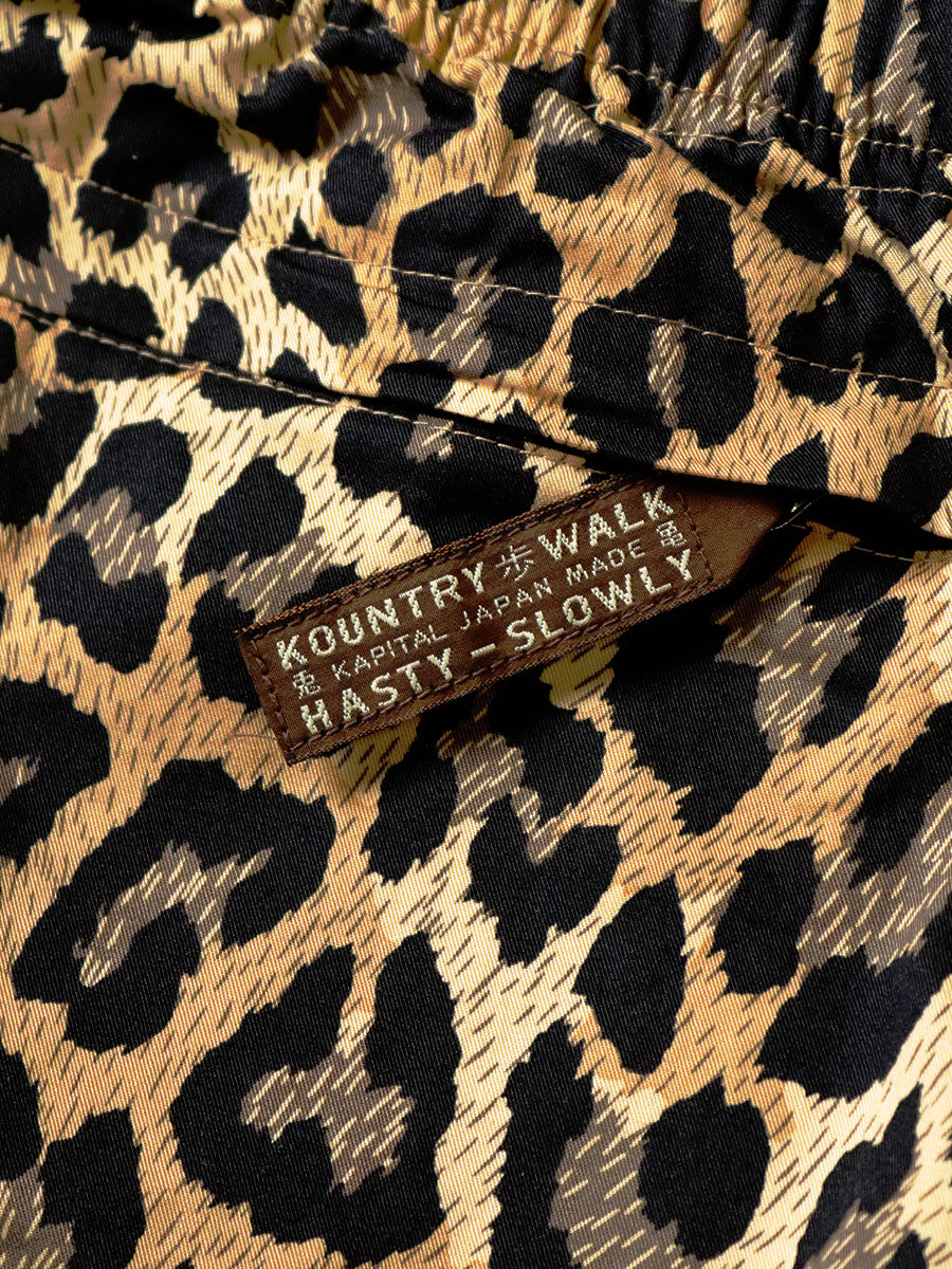 Kapital Combed Burberry Leopard Print Easy Shorts