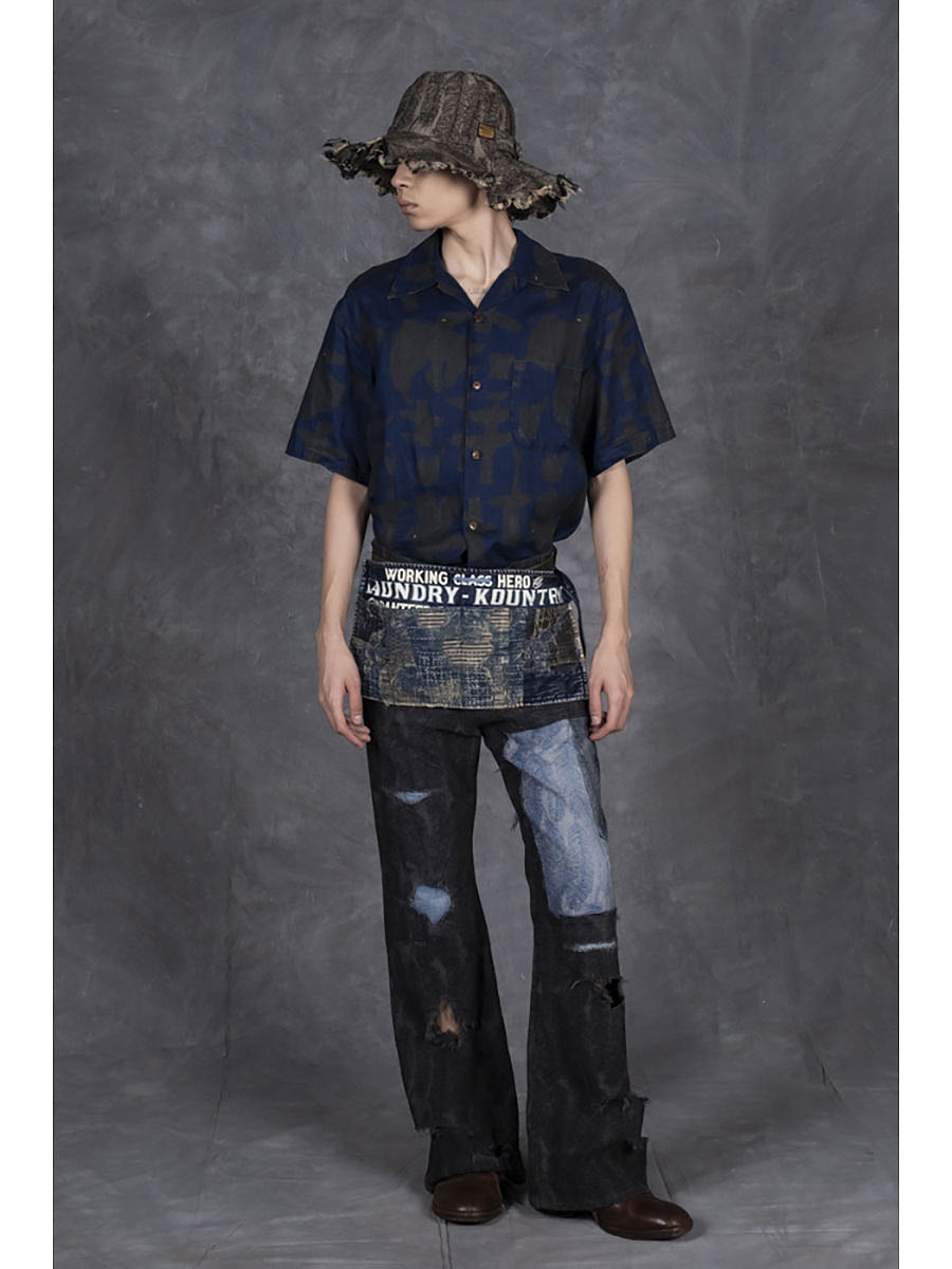 Kapital 12oz Magpie Denim Radio Tulip Hat