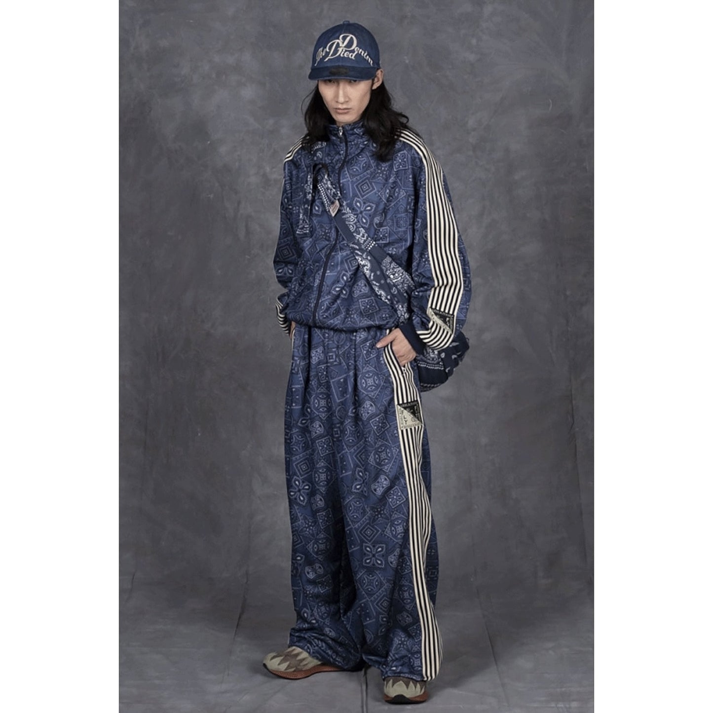 Kapital Smooth Jersey Baggy Track Pants Cookie Bandana Print