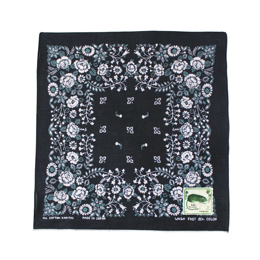 Kapital Fastcolor Selvedge Bandana (Churchill Garden) 15x15
