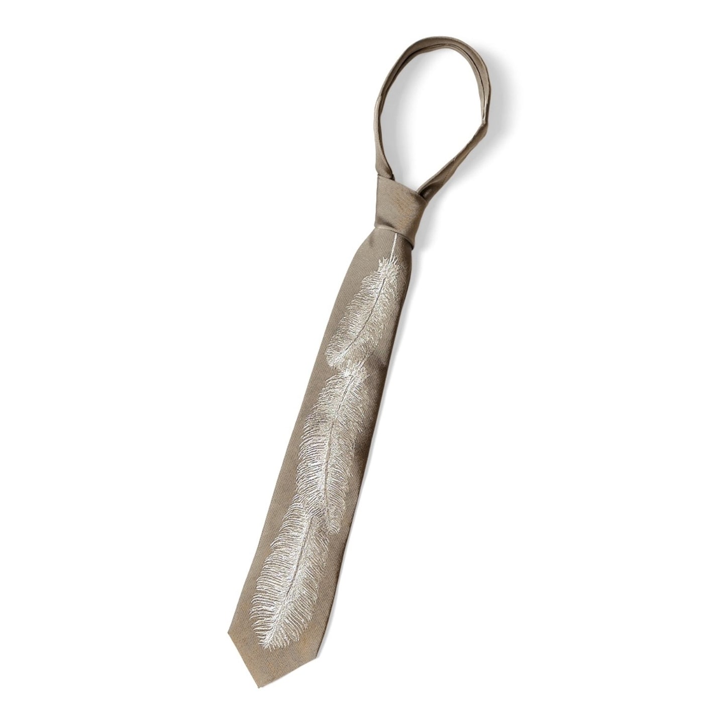 Kapital Silk Twill Feather Necktie