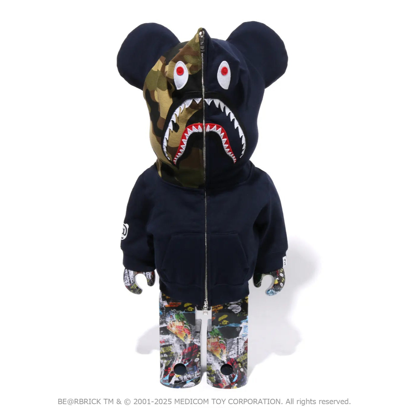 BAPE LEGACY CAMO SHARK BE@RBRICK 1000%