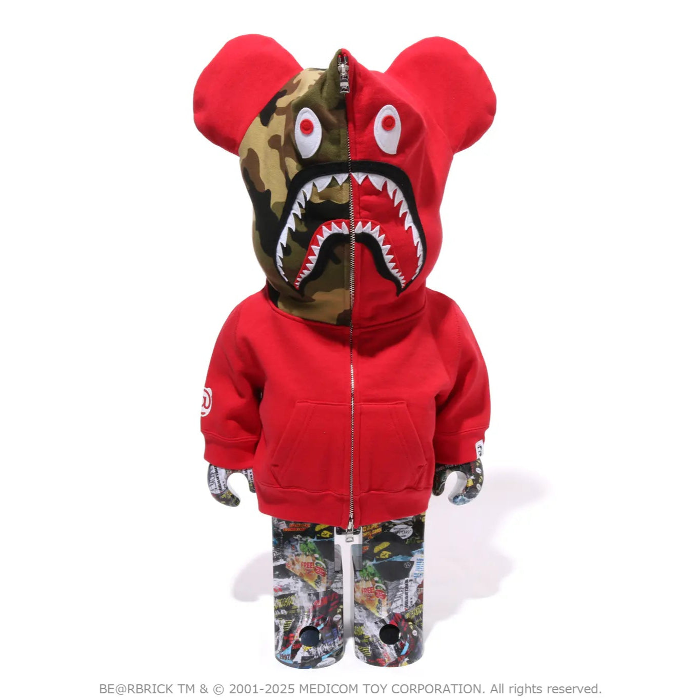 BAPE LEGACY CAMO SHARK BE@RBRICK 1000%