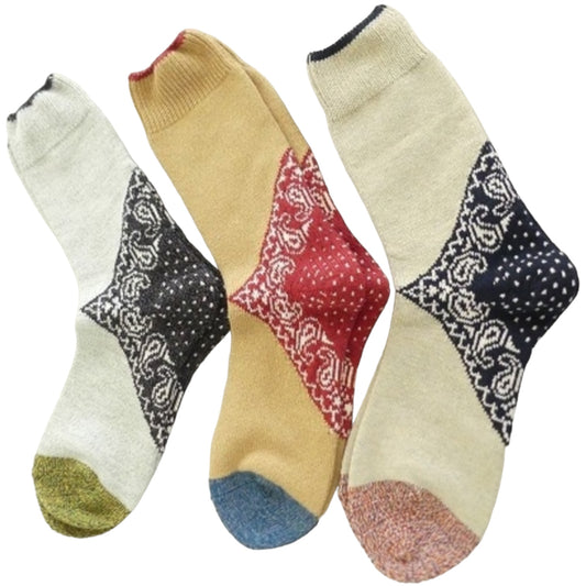 Kapital Paisley Heel Bandana Socks