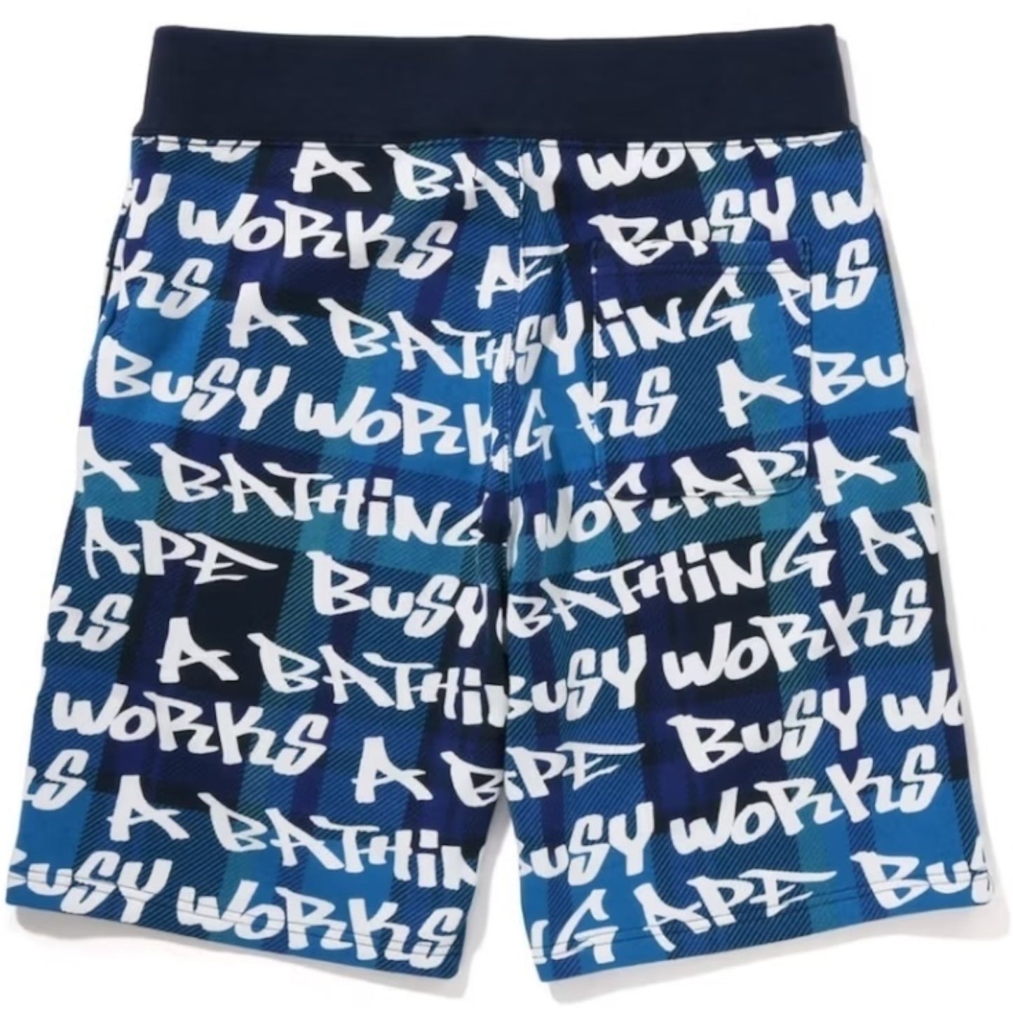 Bape Graffiti Check Sweat Shorts