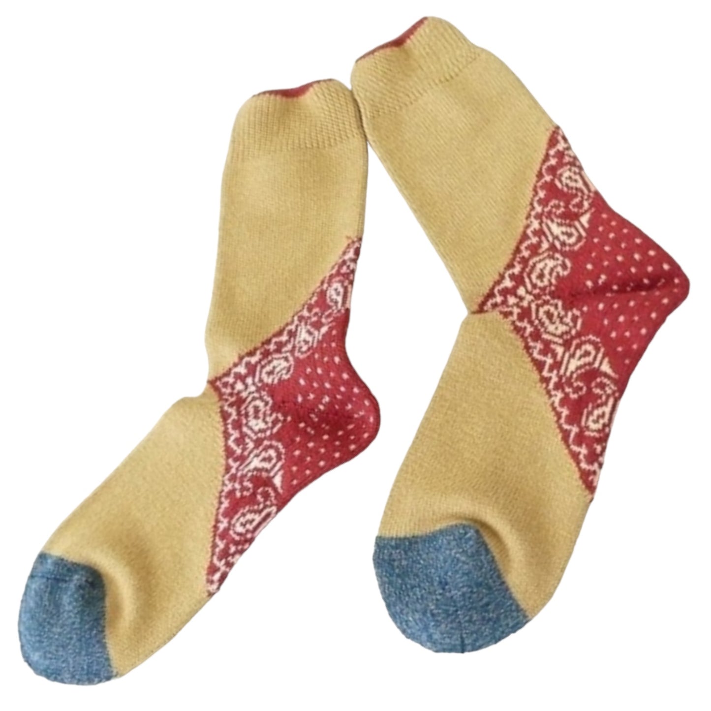 Kapital Paisley Heel Bandana Socks