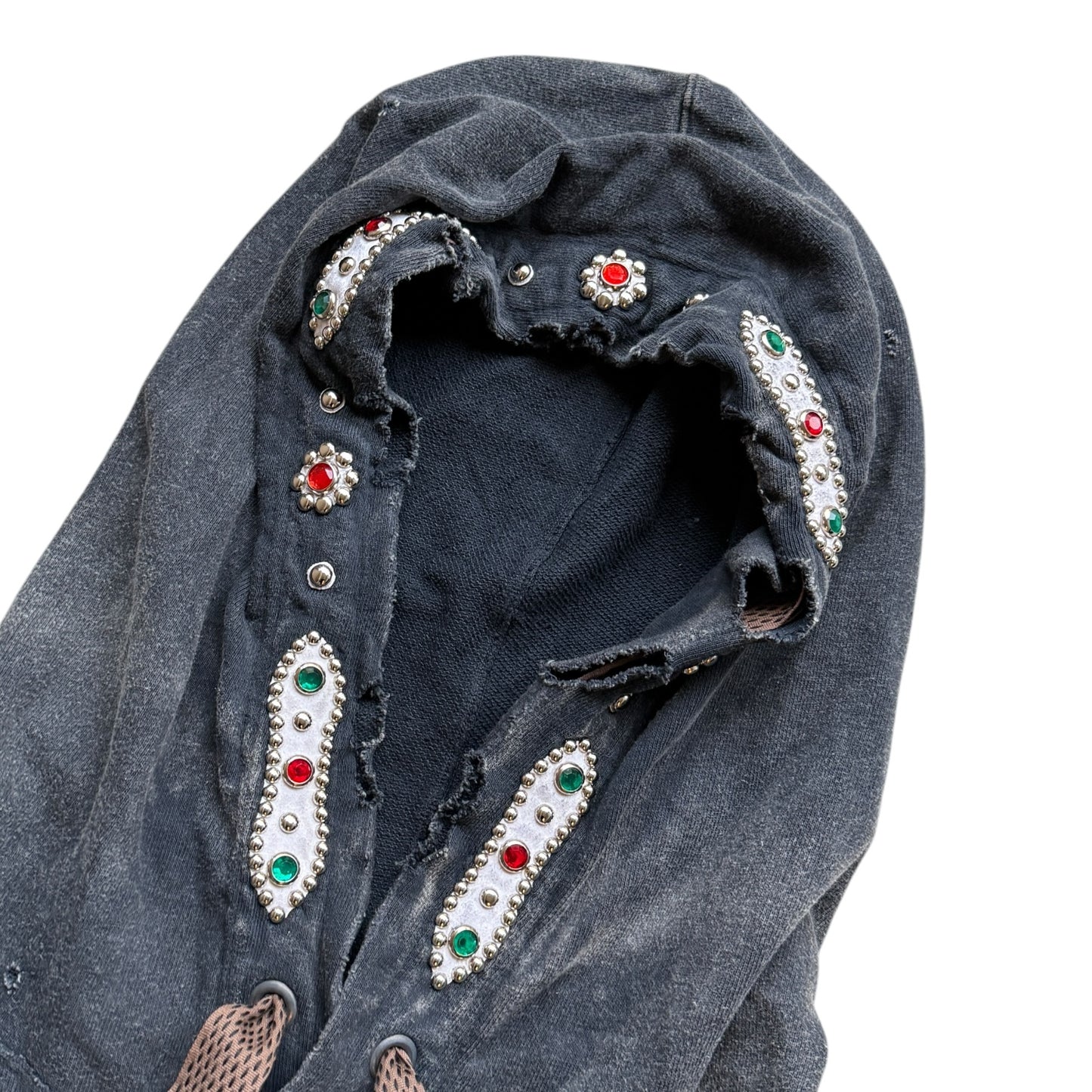 Kapital Fleece Thriller Damaged Devil Hoodie (Studs Remake)