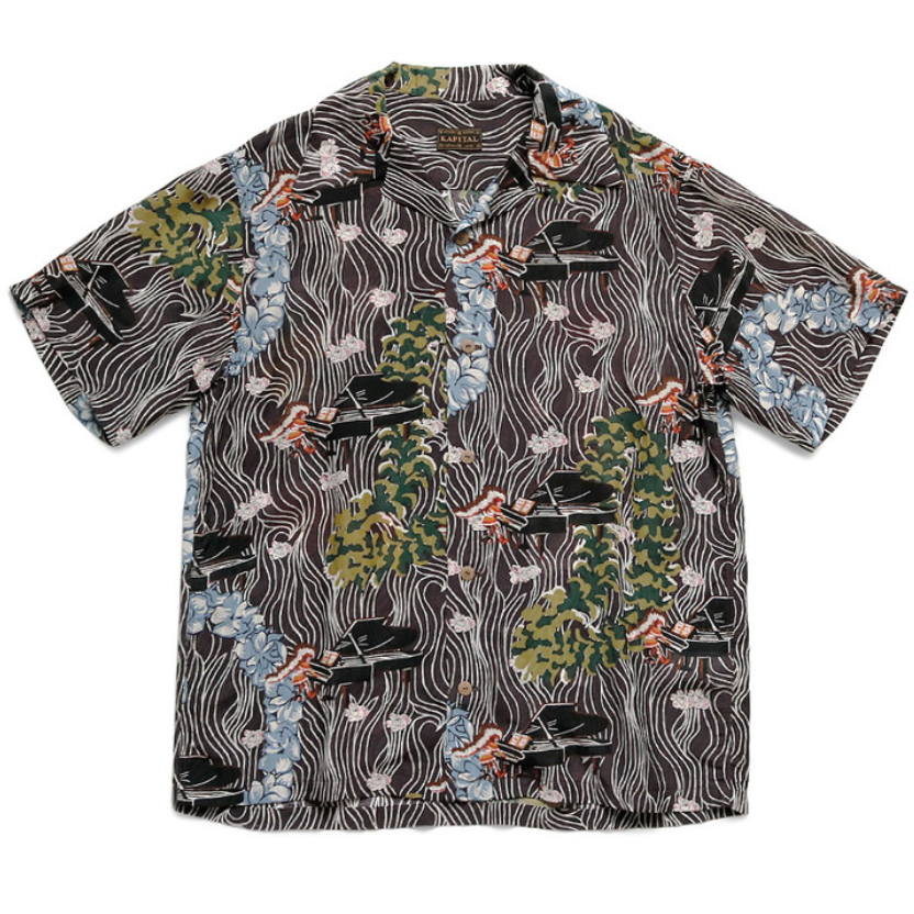 Kapital Silk Rayon Piano pt Aloha Shirt