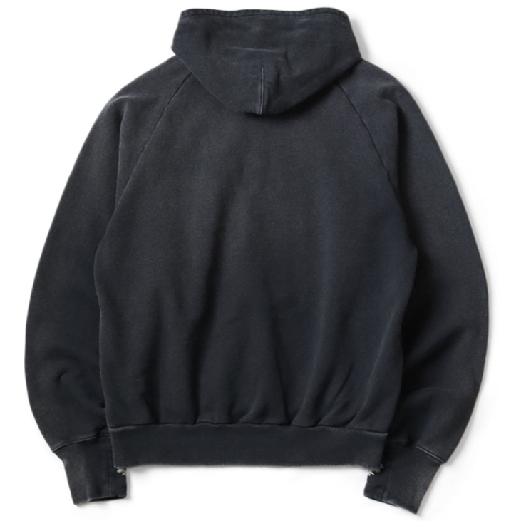 Kapital Raglan Hooded Fleece Sweatshirt (Speakeasy College Print)