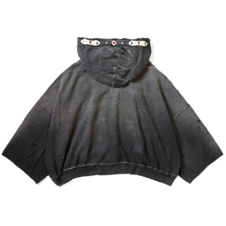 Kapital Fleece Thriller Damaged Devil Hoodie (Studs Remake)