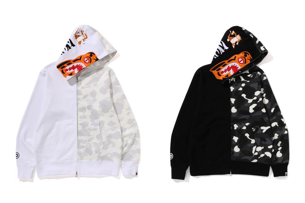 BAPE CITY CAMO TIGER SHARK FULL ZIP HOODIE