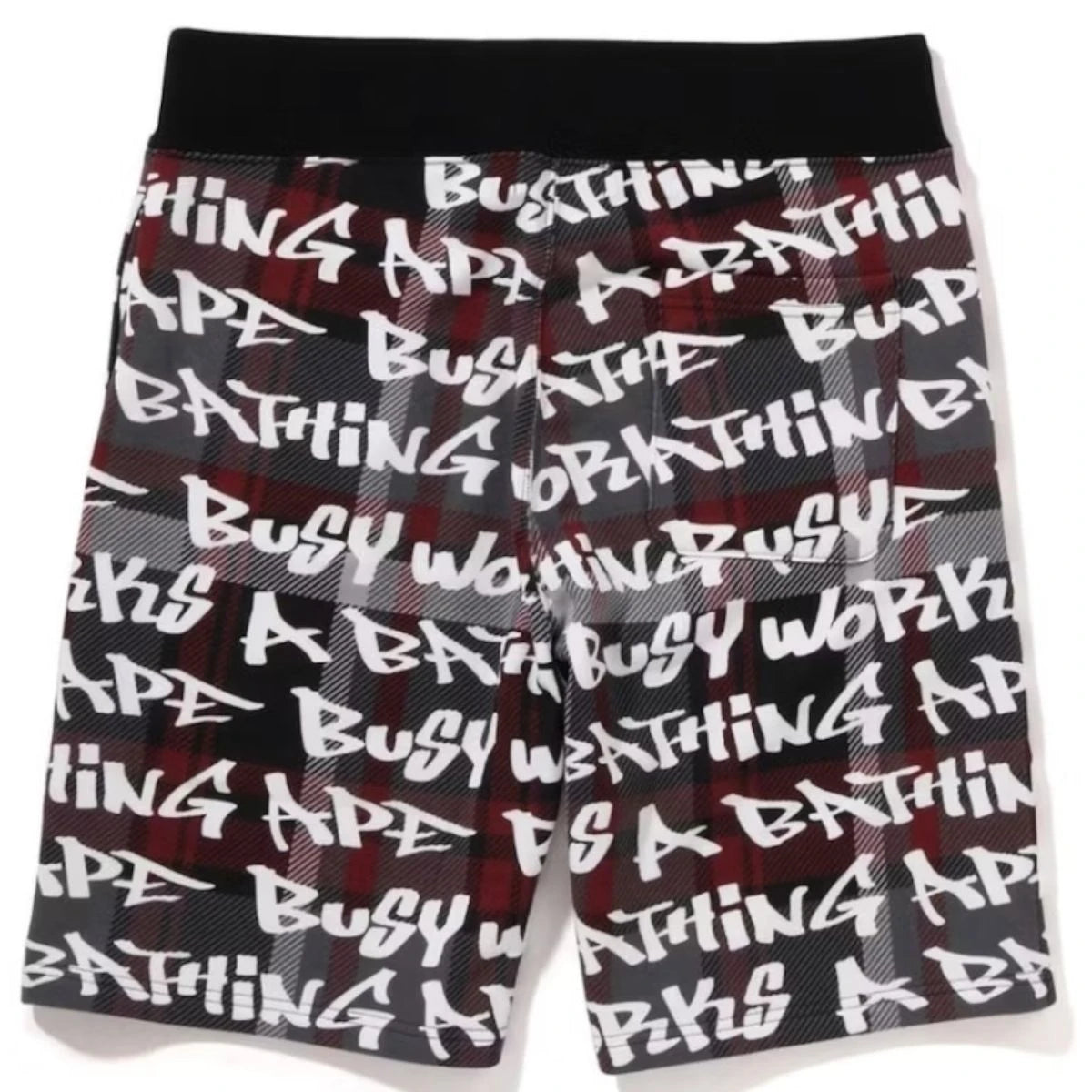 Bape Graffiti Check Sweat Shorts
