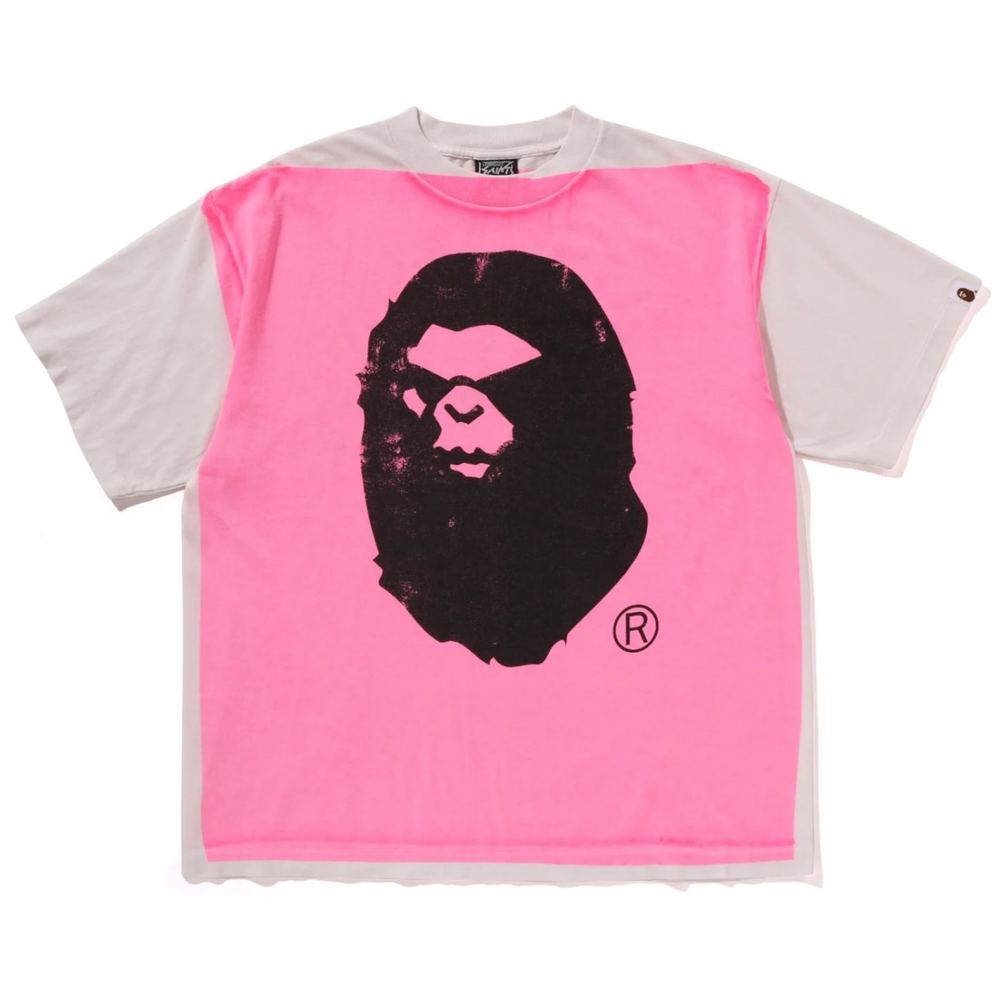BAPE x SAINT Mxxxxxx MAD FACE HANDPRINTING TEE