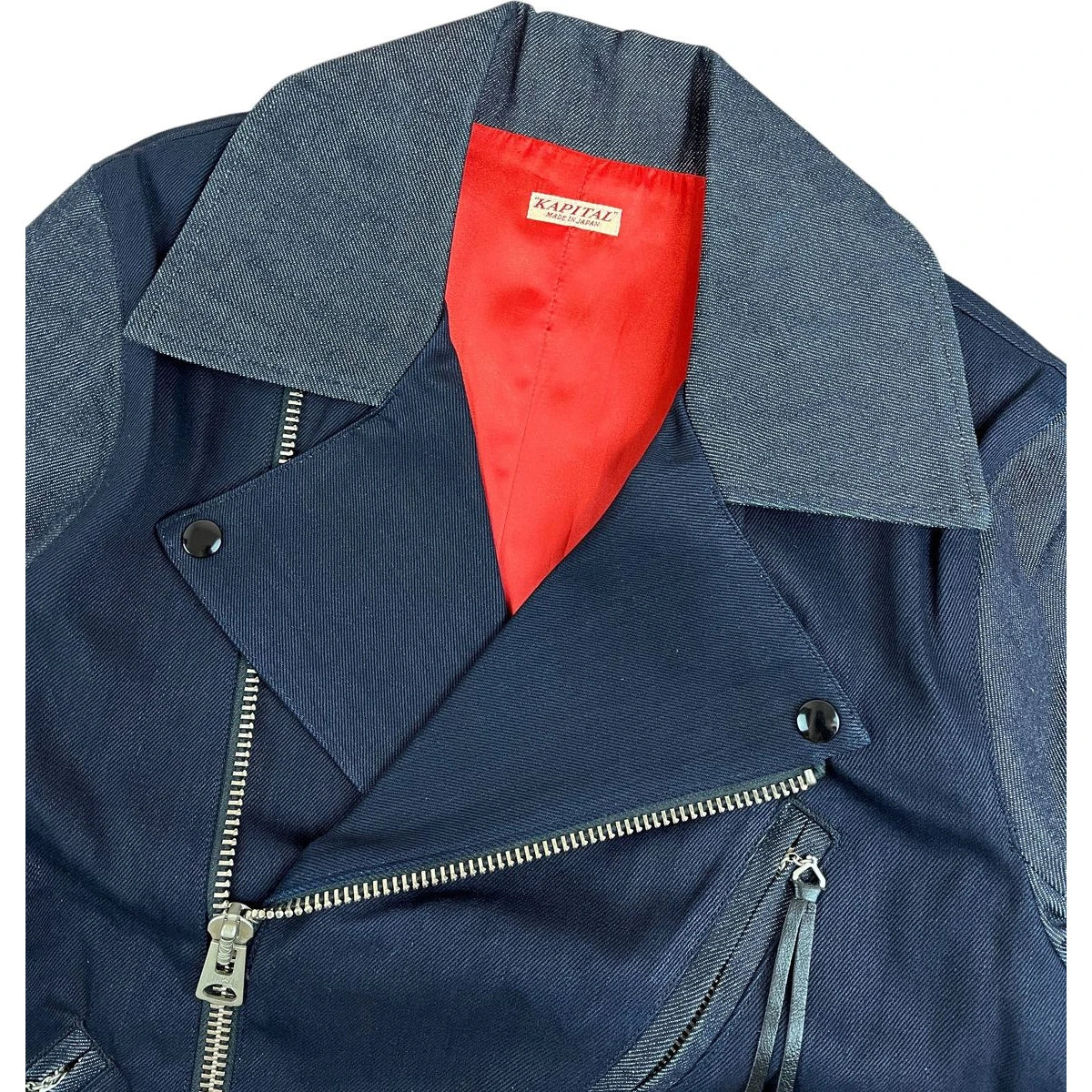 Kapital 10oz IDG x IDG Denim Indigo Dyed 2Tone Double Riders Jacket