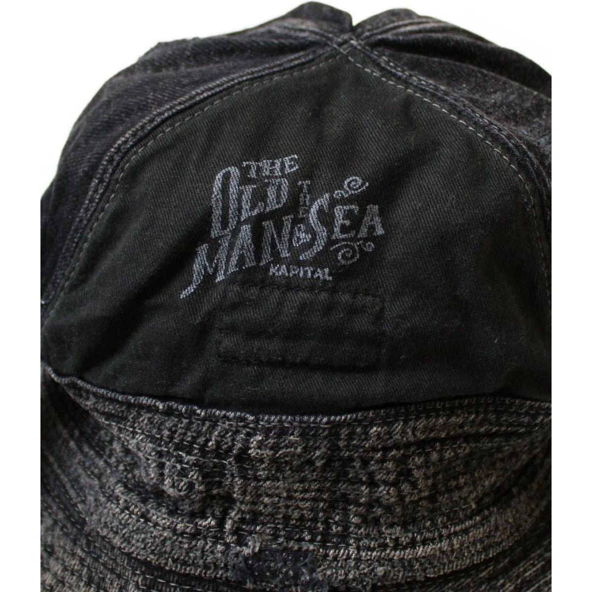 Kapital 11.5oz Black x Black Denim The Old Man and the Sea Hat (Crash Remake)