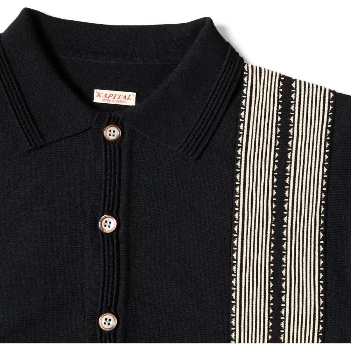 Kapital 14G Cotton Knit Oyster Aloha Polo