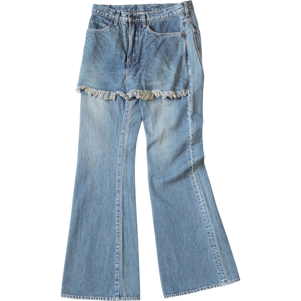 Kapital 14oz Denim 5P Apron-Skouser Bootcut Pants (Processed