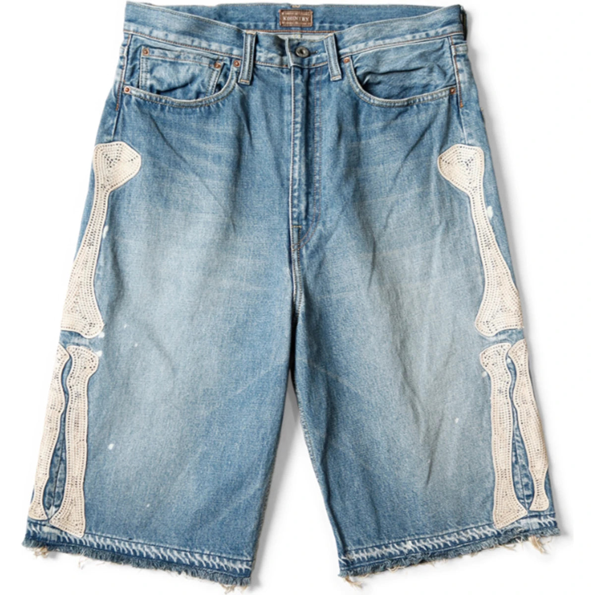 kapital 14oz デニム 5Pショートパンツ（BONE刺繍）　34 Kapital 14oz Denim 5P Short Pants (Bone Embroidery) | COJP Gallery