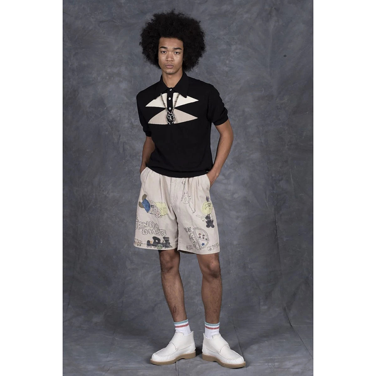 Kapital 14W Corduroy Ivy Shorts (Memorial Paint Model)