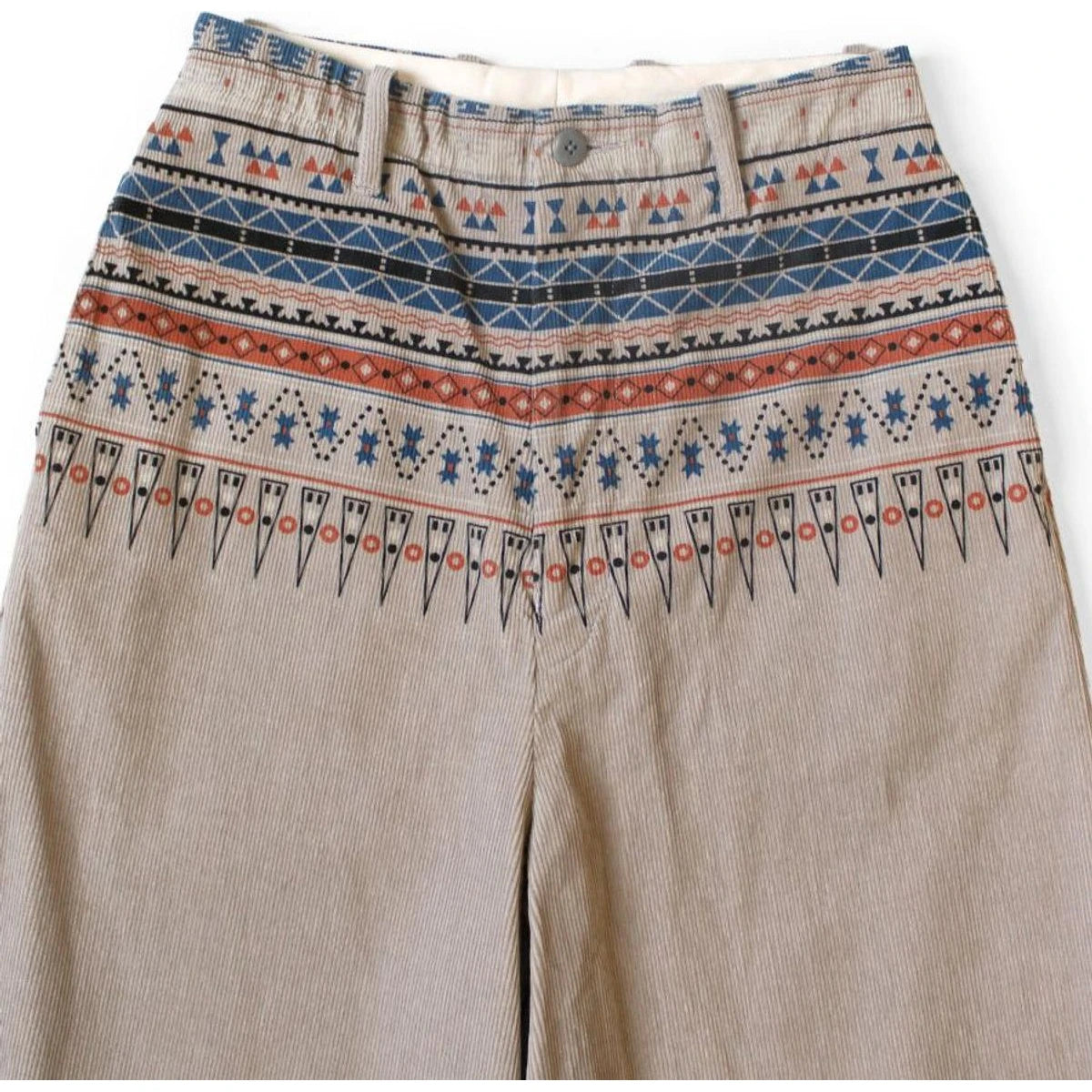 Kapital 14W Corduroy Tapered Baggy Pants (Town Craft Tribe Pattern)