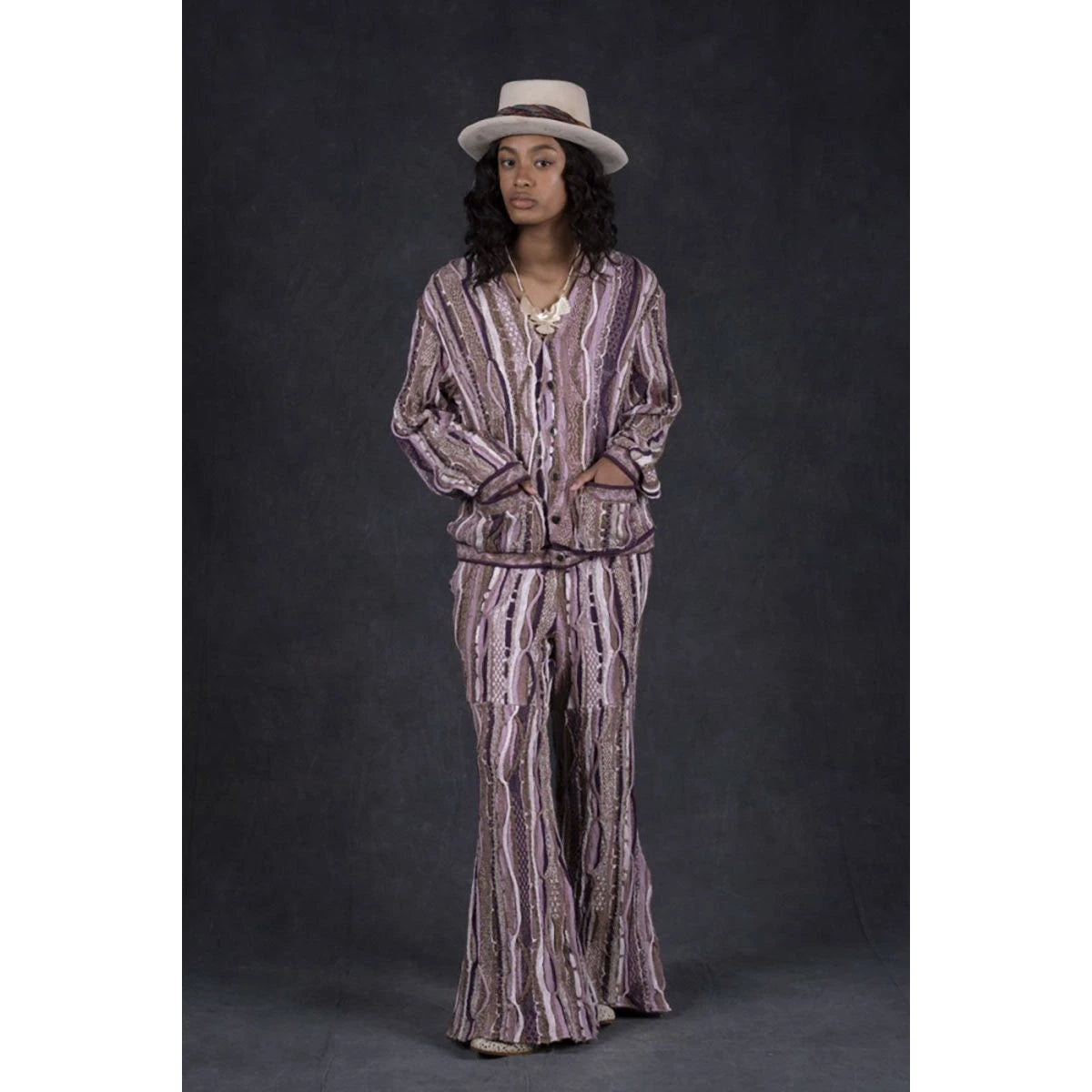 Kapital 7G Knit Gaudy Flared Pants