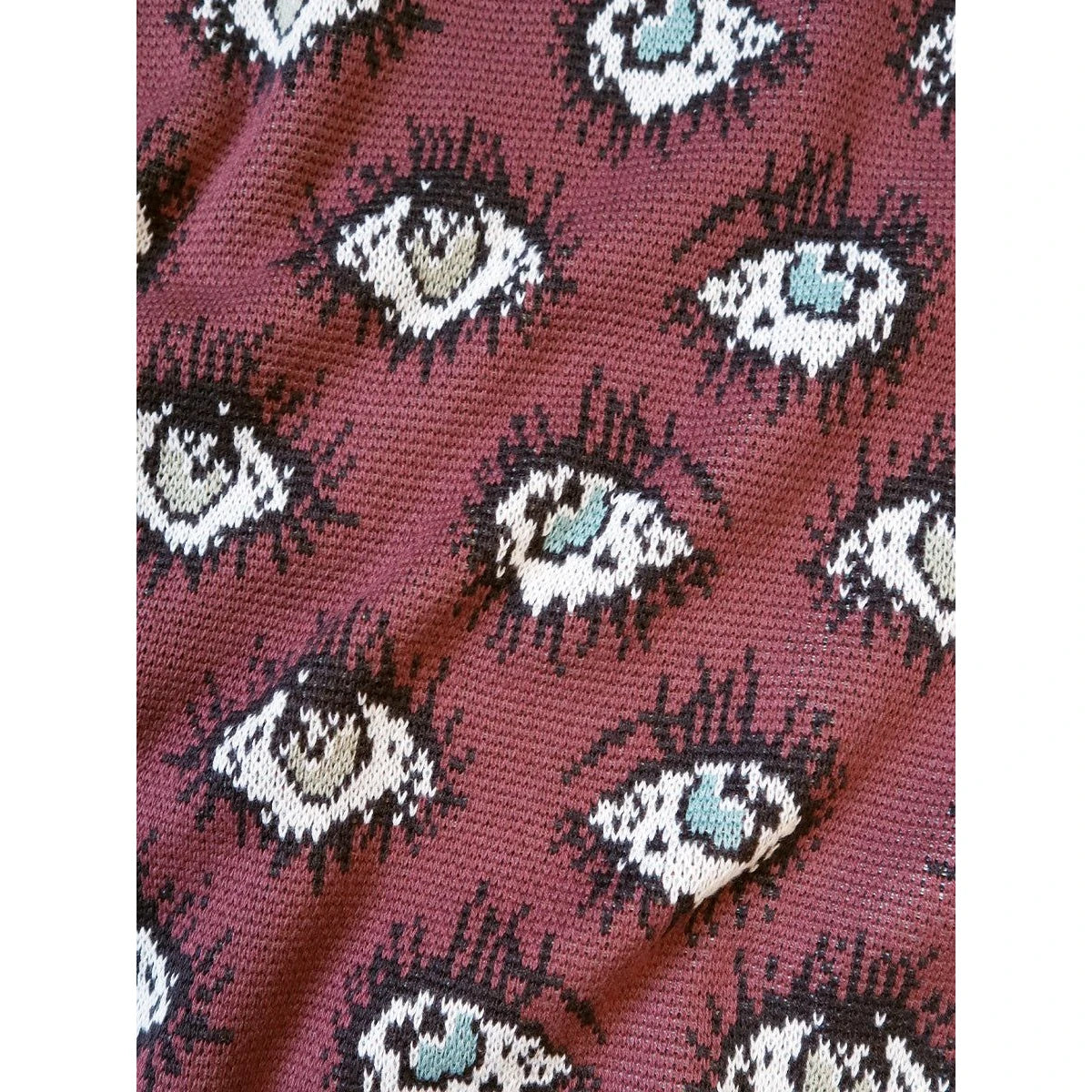 Kapital 8G Jacquard Knit Speakeasy Pattern Vintage Sweater