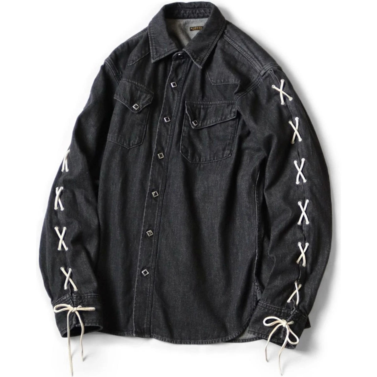 ジャケット・アウター KAPITAL WESTERN SHIRT Kapital 8oz Black Denim Lace-Up Western Shirt | CO JP Gallery