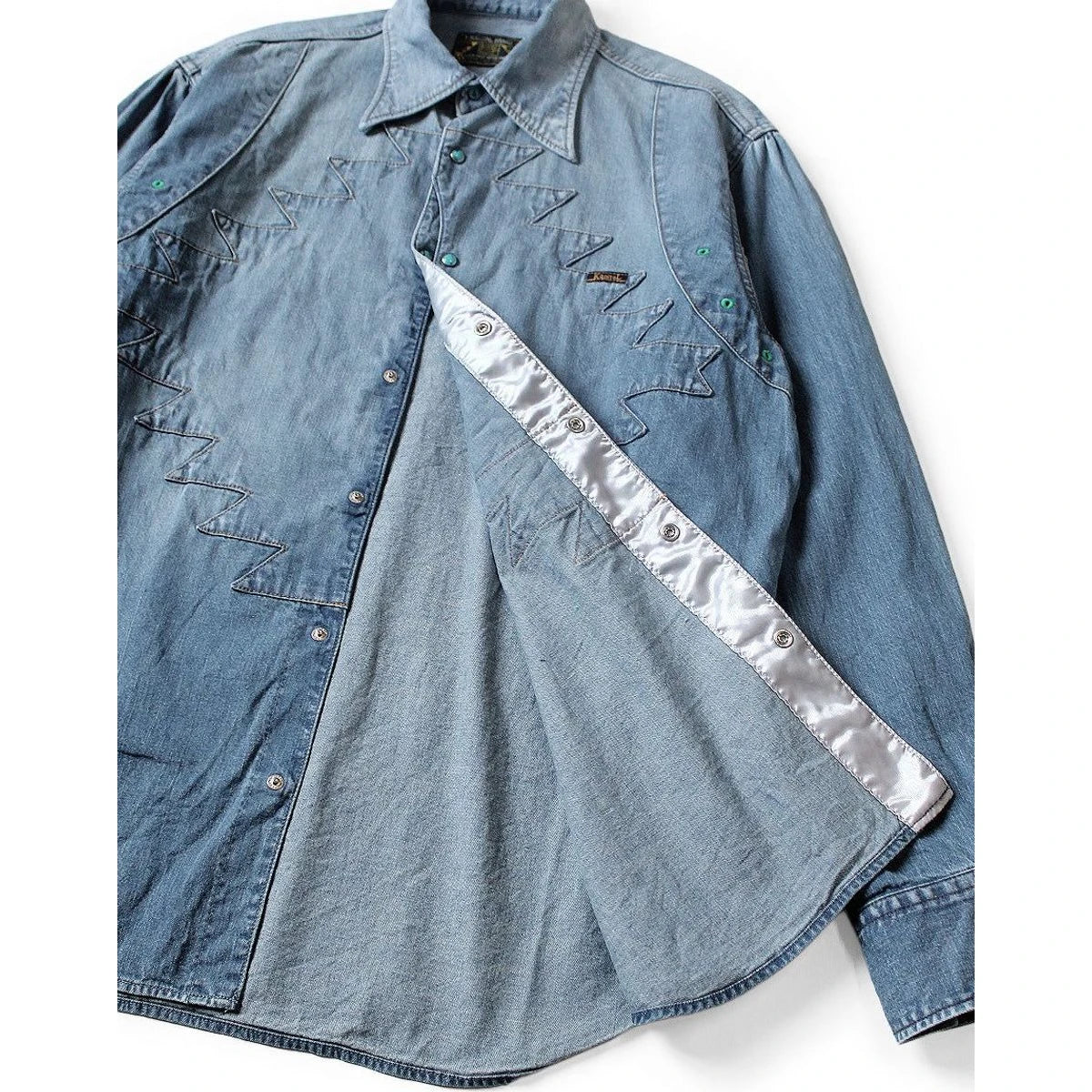 Kapital 8oz Denim Thunderbird Husky Western Shirt (Processed)