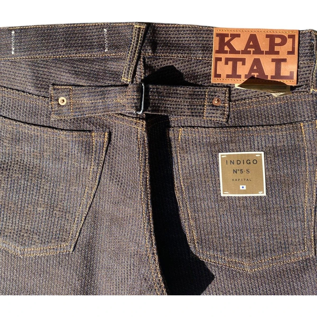 Kapital Century Denim 5P Stone No. 5+S Diamond Pattern (Kakishibu)