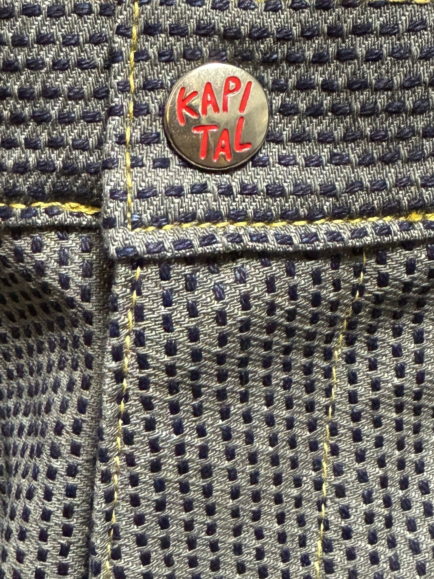 Kapital Century Denim Kome Kome Jorts No. 7 (Deep) (Sumi)