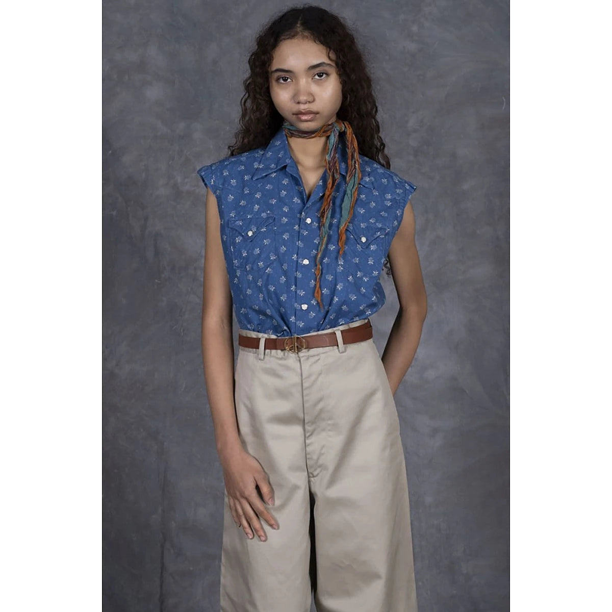 Kapital Dobby Stripe Idg Naked Dye Pt Love Ly Western Shirt